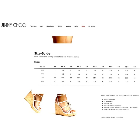 Jimmy Choo - JC 110 Goat Leather Suede Wedge Sandal 39/US9 - Picture 6 of 9